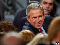 Bush em comício na Pensilvânia