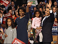 باراک اوباما همراه خانواده اش