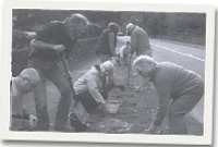 Plannu bylbiau yng Nglanffrydlas