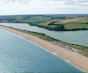 Aerial picture showing Slapton Sands, the training area that resembled Utah Beach