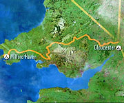 Map showing the pipe route laid to transport the gas to the rest of the country