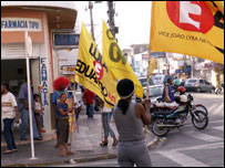 Propaganda de Lula no centro de Serra Talhada