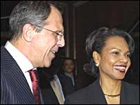 کاندوليزا رايس و سرگئی لاوروف