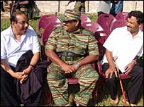 LTTE leaders in Kilinochchi