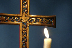 Cross and candle