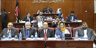 وزرای جديد در صحن پارلمان