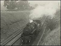 A steam train