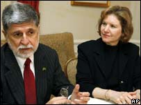 Celso Amorim e Susan Schwab