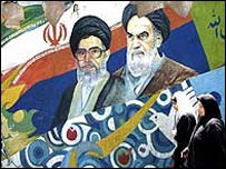 پوستر آیت الله ها خامنه ای و خمینی