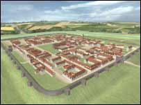 Town reconstruction.