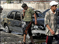 صحنه انفجار در بغداد