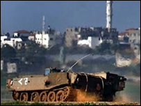 Bir İsrail zırhlı aracı (7 Ocak)