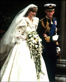 O casamento de Diana Spencer com o príncipe Charles, em 1981