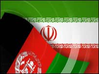 پرچم های ايران و افغانستان