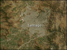 Imagem tirada por satélite da Nasa no dia 23, antes do terremoto