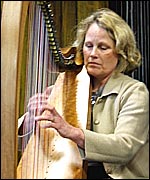 Harpist Carol Arblaster