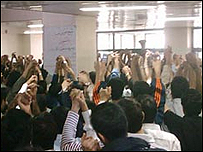 تحصن در دانشگاه سهند تبريز- عکس از سايت تبريز نيوز