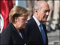 مرکل و اولمرت 