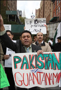 نیویارک میں مظاہرین کا احتجاج