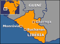Mapa da Libéria