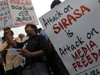 Protest against attacks on media