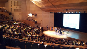 莫言在斯德哥尔摩大学发表演讲 