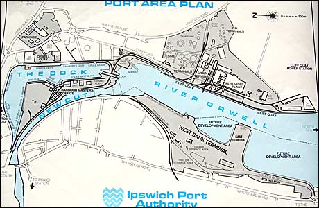 Map of the Ipswich Wet Dock 1881, ABP