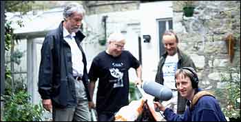L to R: Jeff Odell, Len Fisher, Andy Cook, Paul Arnold (with the mic)