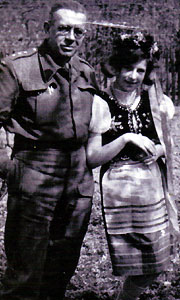 Danusia with her father, 1941.