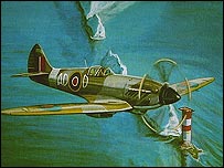 Spitfire painting by Ian Parker