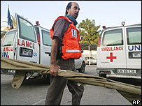 संयुक्त राष्ट्र के कर्मचारी ग़ज़ा में