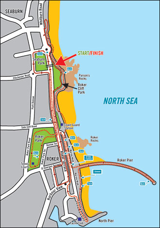 BUPA Great Women's Run map