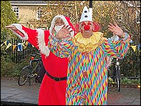 Santa and Clown Mill Road Winter Fair