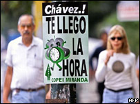 Cartaz da campanha contra Chávez 