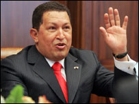 O presidente da Venezuela, Hugo Chávez