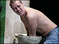 Peter Milne as Mark Renton in Trainspotting