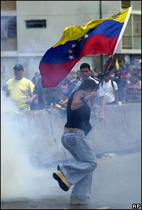 Manifestante em Caracas