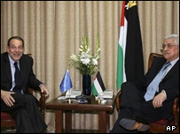 محمود عباس و خاویر سولانا 