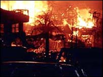 बाली बम विस्फोट के बाद घटनास्थल