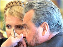 Юлія Тимошенко та Іван Плющ, новий голова РНБО, 11 травня 2007 року. Фото Укрінформу