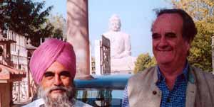 With driver Jarnal Singh in Bodh Gaya
