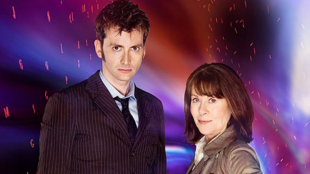David Tennant as the Doctor and Elisabeth Sladen as Sarah Jane