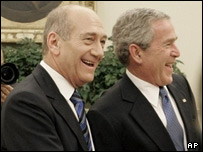 بوش و اولمرت 