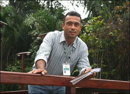 Rudnney Santana Silva, cán bộ quản lý khu bảo tồn Uatuma