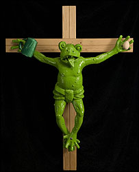 Escultura 'Primeiro os Pés', de Martin Kippenbeger. 