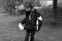 Julie Welch on one of her hundred mile walks