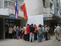 Podgorica'da seçmenler