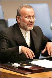 منوچهر متکی  در شورای امنیت