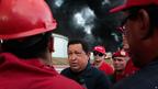 Chávez em visita a refinaria Amuay, em agosto de 2012