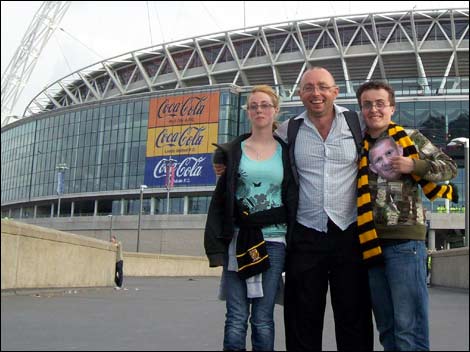 Three people at Wembley 470